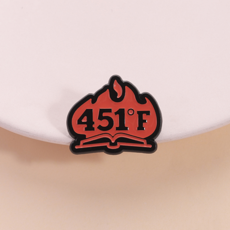 Science Buddies - Fahrenheit 451 livro esmalte pino ficção