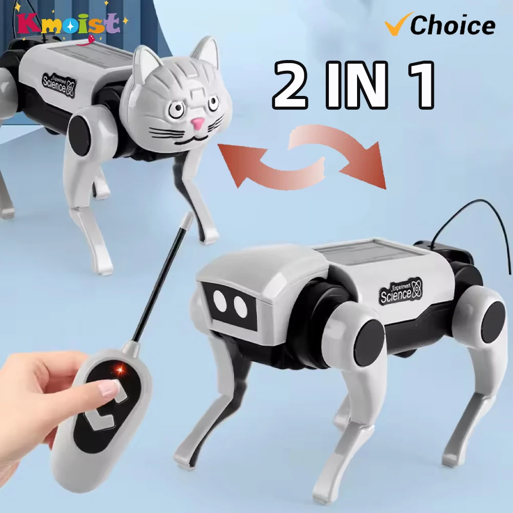Science Project Robot - Solar rc robô cão crianças brinquedo