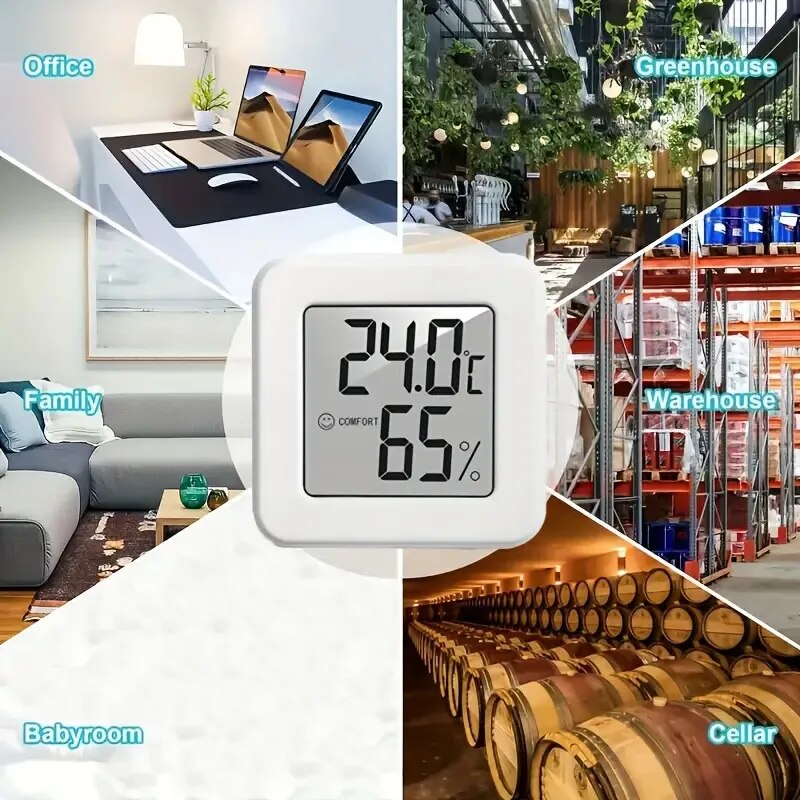 Weather Station Indoor - Higrômetro Digital, Termômetro Interno, Medidor de
