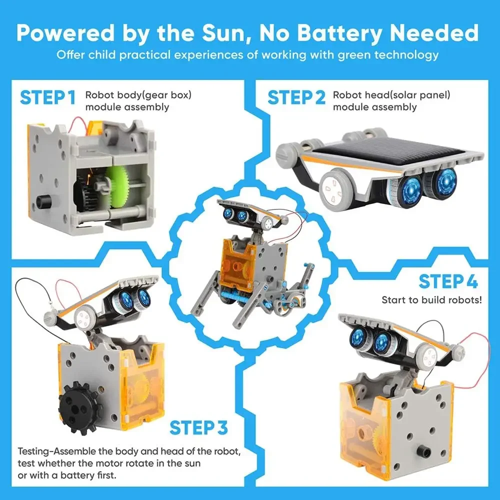 Robô solar educacional 13 em 1 - Science Project Robot avaliação e preço
