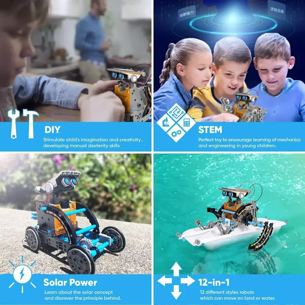 Robô solar educacional 13 em 1 - Science Project Robot avaliação e preço