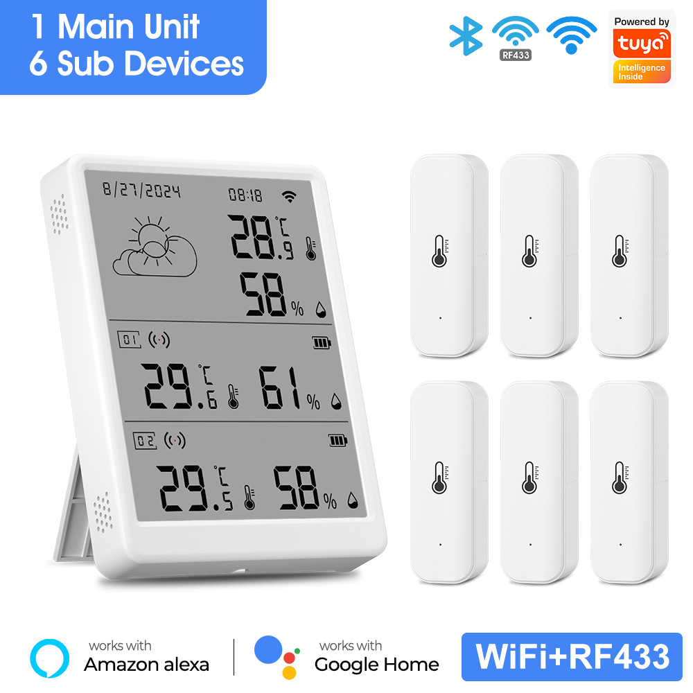 SMATRUL Tuya WiFi Sensor de um - Weather Station Indoor avaliação e preço