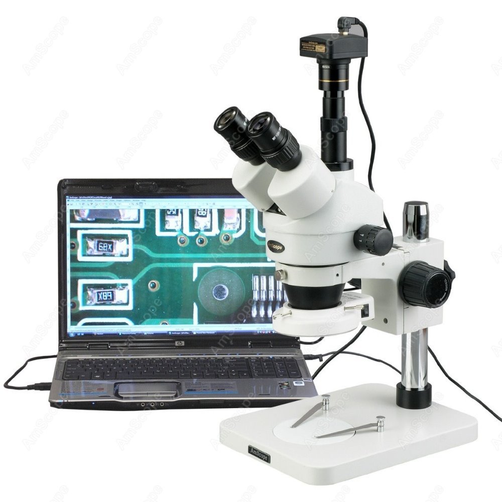 Microscópio Estéreo Trinocular - Amscope Microscope Stereo 7X-45X avaliação e preço